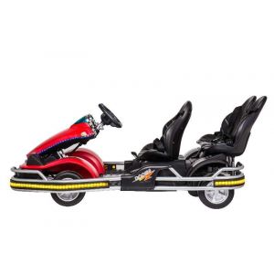 Детский спортивный 3-местный электрокарт Dongma Go Kart Red 12V - DMD-288